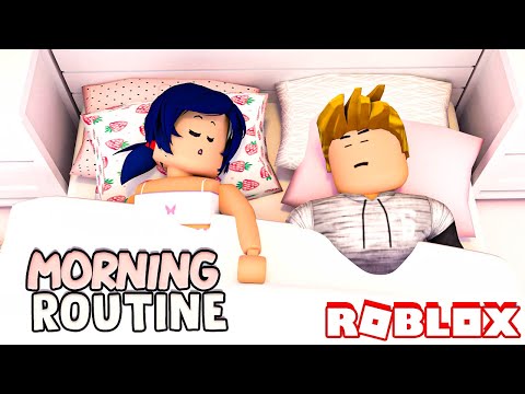 Marinette Ladybug et Adrien Chat noir Family MORNING ROUTINE Bloxburg Roleplay! (Roblox)