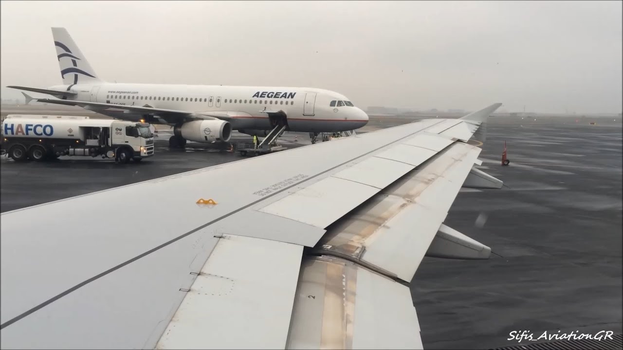 Aegean Airlines A320 Blasting Through The Clouds! Take Off From Thessaloniki [HD]
