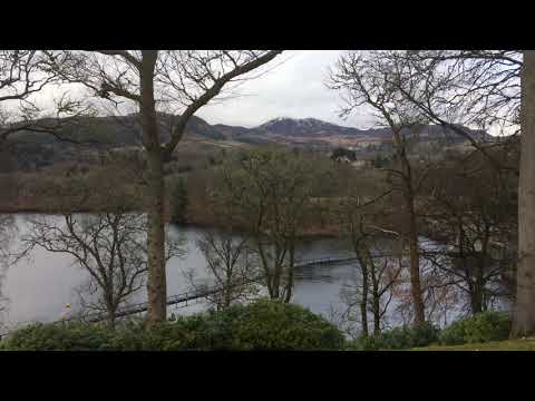 Fonab Castle. View from loch view room