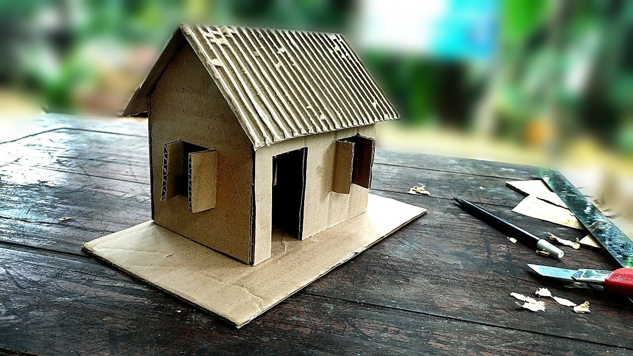 How to make a simple cardboard house YouTube