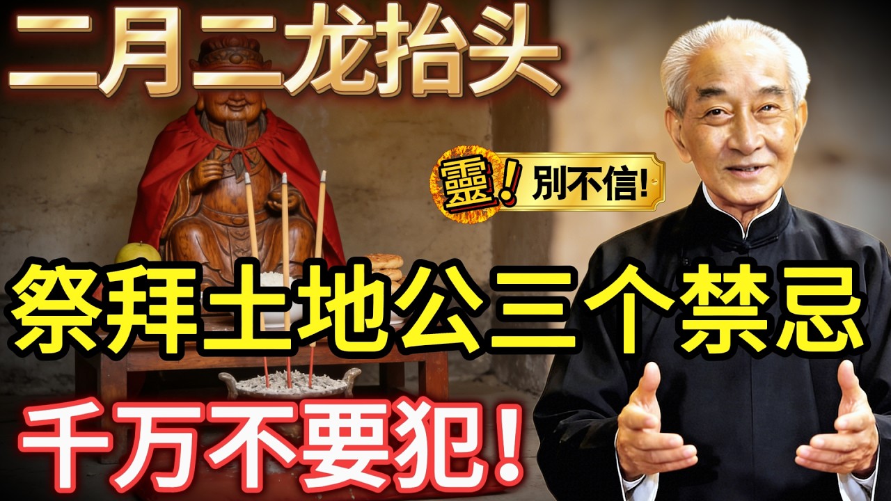 2026年二月二龙抬头，祭拜土地公有这三个禁忌！千万不要犯！ #2026丙午年 #龍抬頭 #土地公生 #南懷瑾 #易經風水 #中醫養生 #二月二 #逆天改命 #地氣