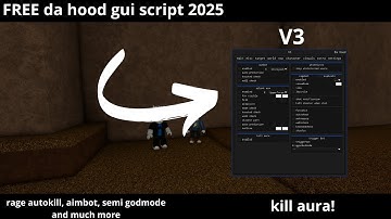 "FREE" da hood gui script 2025, V3. Rage autokill, vault farm, semi godmode, desync and much more