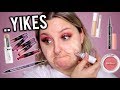 YIKES.. FULL FACE FIRST IMPRESSIONS TESTING NEW MAKEUP | FENTY CONCEALER ETC..