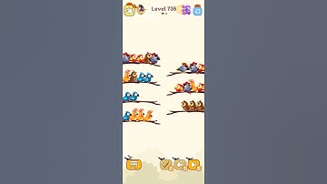 Bird sort color game level 735 #leveldesign #gamedesign #gameartdesign #gaming #3dgamedevelopment