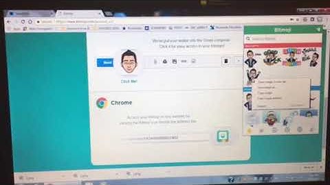 Bitmoji on computer