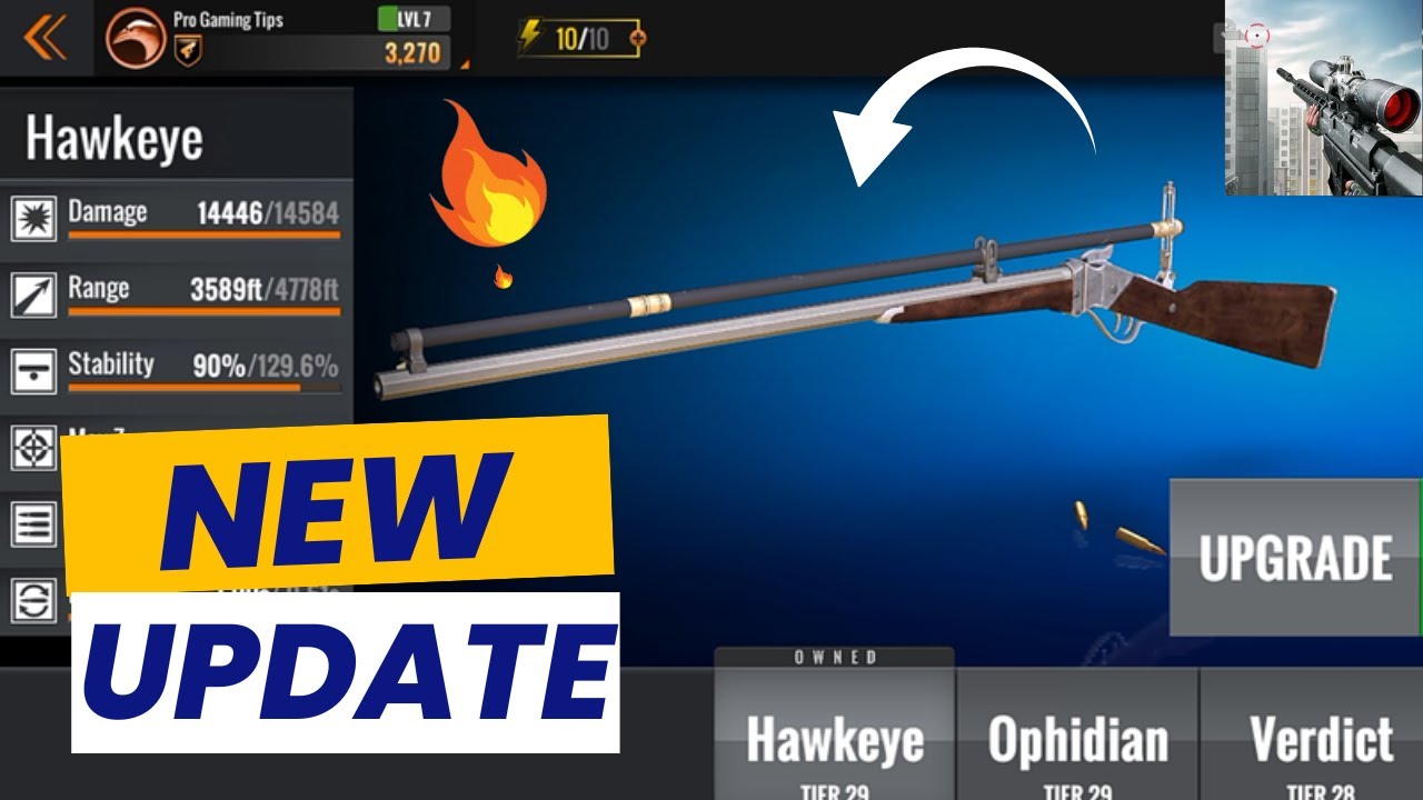 SNIPER 3D NEW UPDATE! 🔥 New Hawkeye Premium Sniper Added