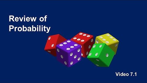 PSY 230 Video 7.1: Review of Probability