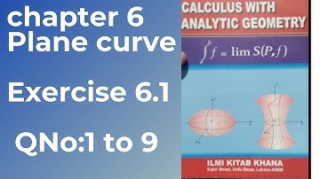 Calculus Plane curve 1 chapter 6  exercise 6 .1