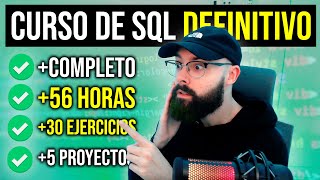 Curso de SQL desde cero [ Completo, +30 Ejercicios, +56 Horas de contenido práctico, +Proyectos ]