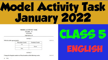Class 5 english model activity task part 1 January 2022 মডেল অ্যাক্টিভিটি টাস্ক পঞ্চম শ্রেণি ইংরেজি