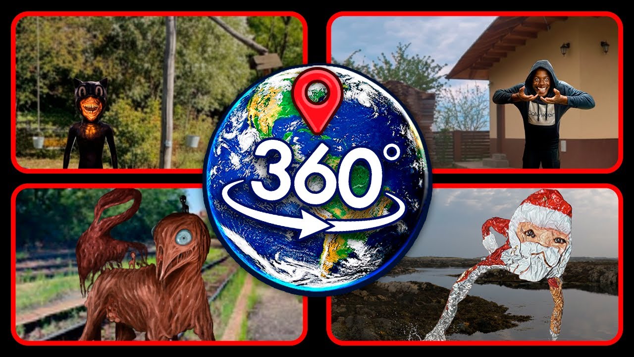 VR 360° - TOP 4: Scary Giant Creatures Found on Google Earth!