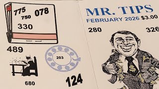 Mr.tips February 2026 Pick 3 Lottery Predictions Sheet Review