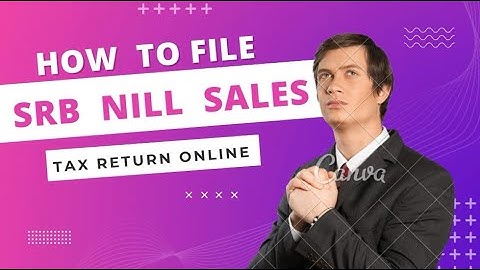 How To File Nill Sales Tax Return in SRB (Sindh Revenue Board) Online II PAKISTAN TAX SOLUTIONS