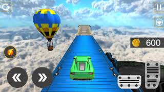 mobil balap berjalan diatas awan | impossible car stunt game screenshot 4