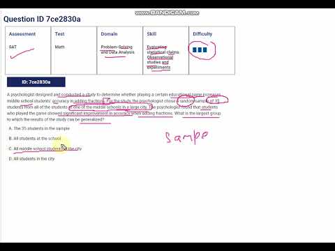 A Random Sample Statistics #7ce2830a SAT Problem-Solving and Data Analysis #03 #satmath