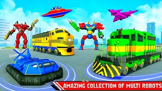 Game Robot Keren Banget | Mobil Robot Berubah Jadi Kereta Terbang screenshot 2