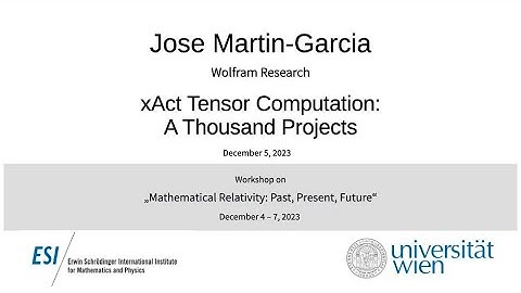 Jose Martin-Garcia - xAct Tensor Computation: A Thousand Projects