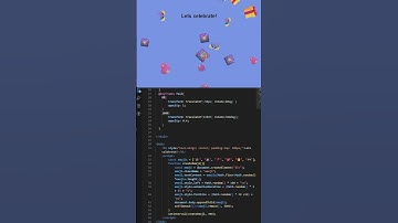 floating confetti/emoji animation  #coding #emoji #animation #css #celebration #shorts #confetti
