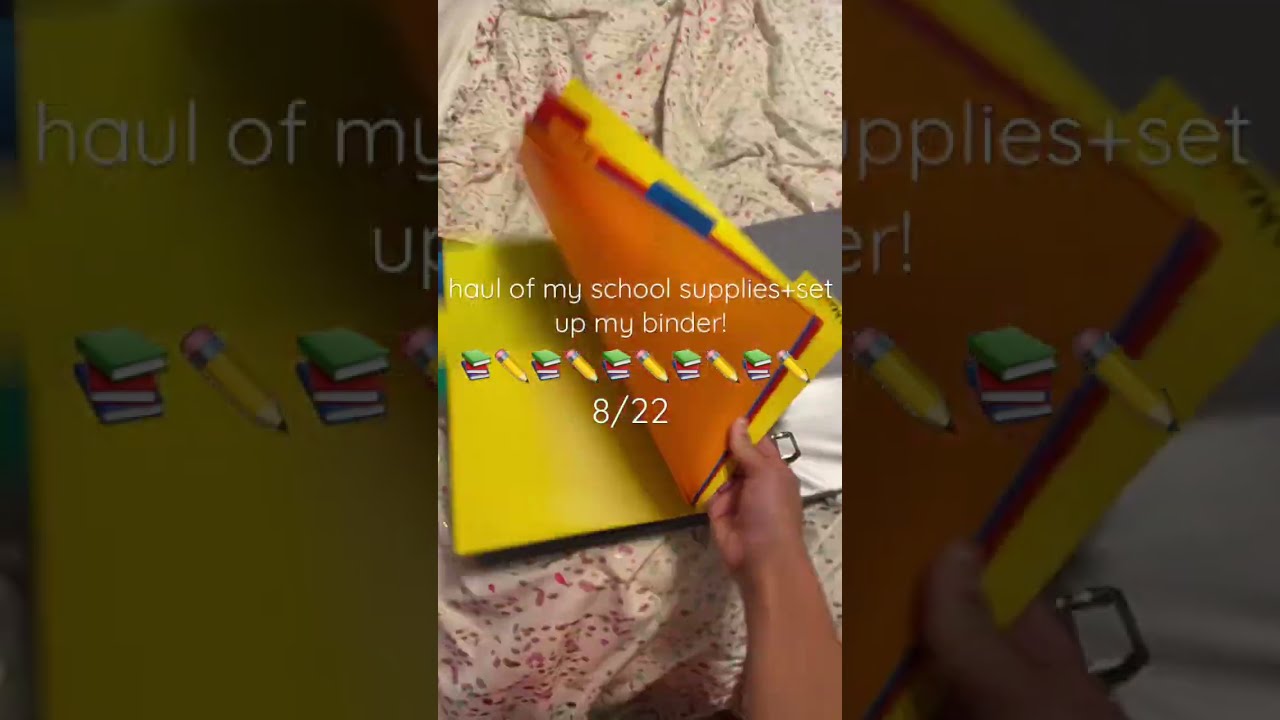 Haul Of My School Supplies Set Up Binder 