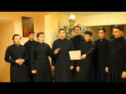 კიევის სემინარიელების მილოცვა პატრიარქს.