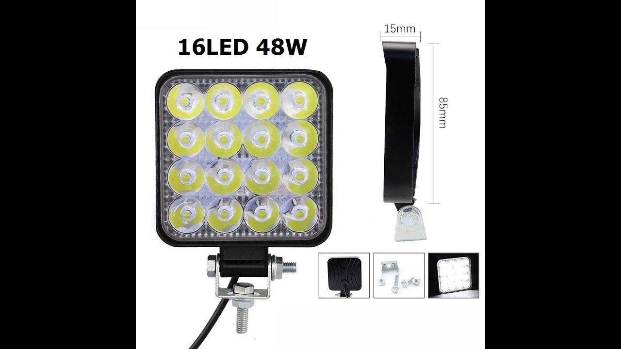 Светодиодная фара мини 48W 16LED 12/24V