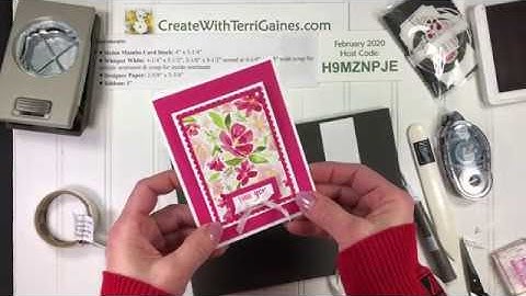 Fun Fold Card using Beautiful Floral Designer Paper & Stitched So Sweetly Dies