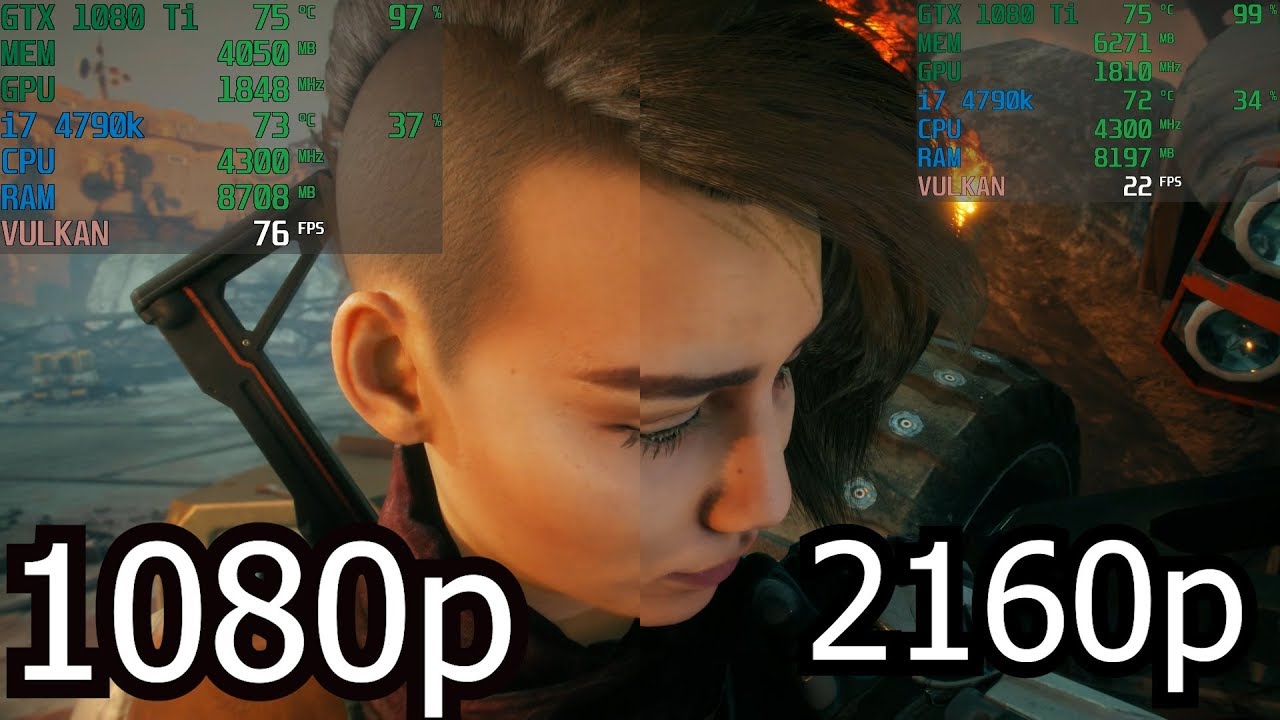 Rage 2 i7 4790K GTX 1080 Ti BENCHMARK TEST NO VSYNC YouTube