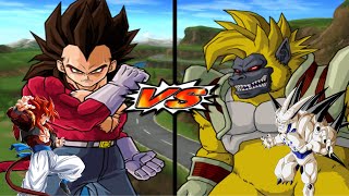 DBZ BT3 SSJ4 Vegeta,Gogeta VS Great Ape Baby,Omega Shenron