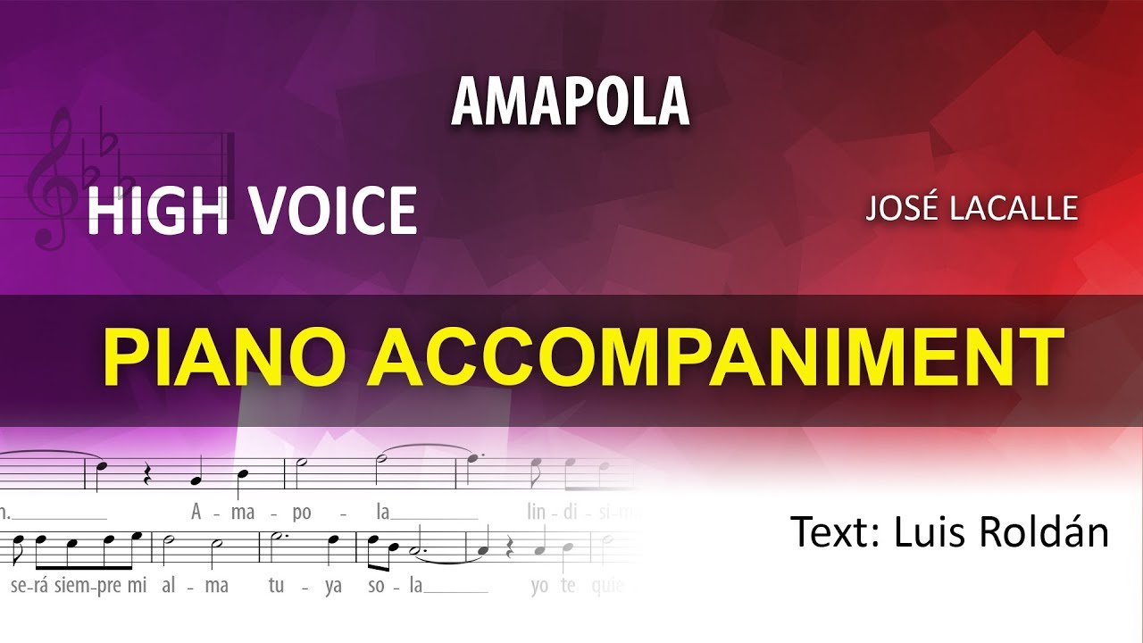 AMAPOLA Karaoke José Lacalle High voice