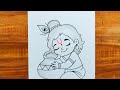 Krishna Ji Drawing / Little Krishna Laughing Outline Pencil Drawing Pictures / Drawing / God Chitra