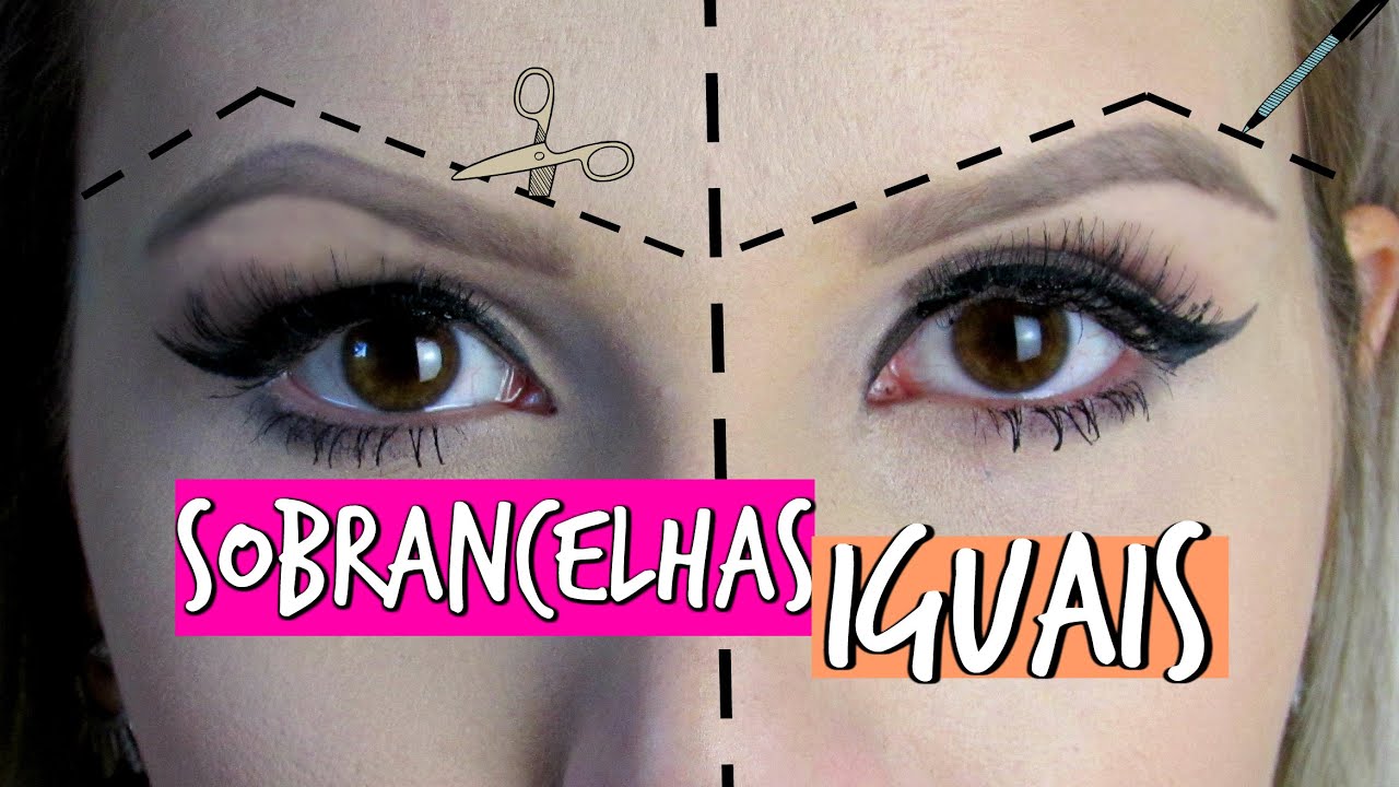 Tutorial como deixar as SOBRANCELHAS IGUAIS #Peleperfeita​