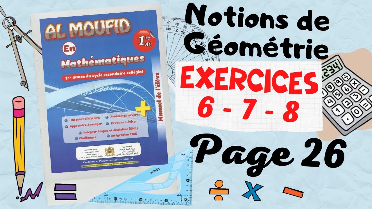 Al moufid en mathématiques 1AC page 26 - Notions de Géométrie - Partie2