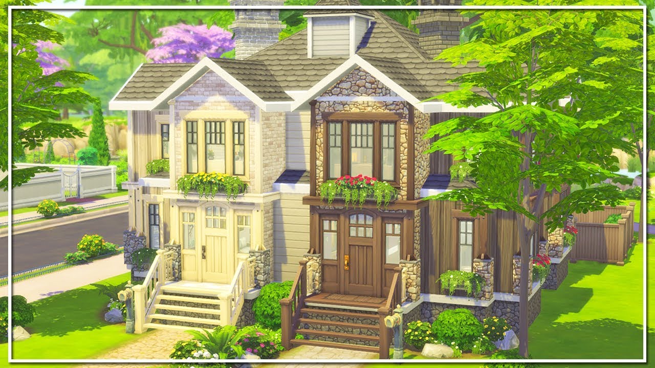 THE SIMS 4 | BUILD | OPPOSITE TOWNHOUSES - YouTube