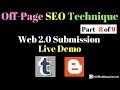 Live Demo on web 2.0 submission on Blogger & Tumblr in Hindi