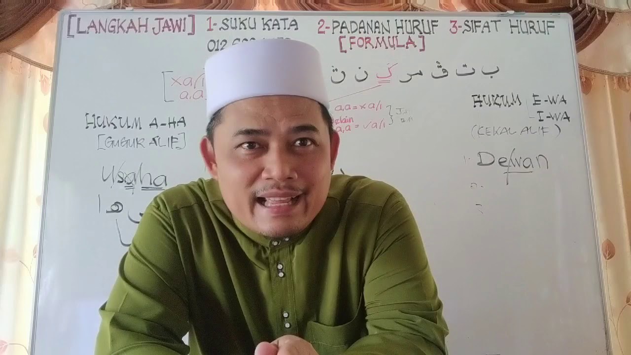 Jom belajar jawi siri 17. Hukum A-HA & Hukum E-WA,i-wa. Ust. Hj. Hasrudy Hamid