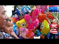 Membeli balon karakter Tayo, doa naik kendaraan - kid toys