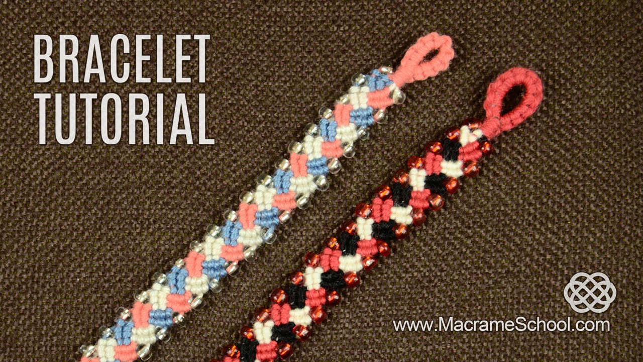 Knotted Plait Bracelet Tutorial | Macrame School - YouTube