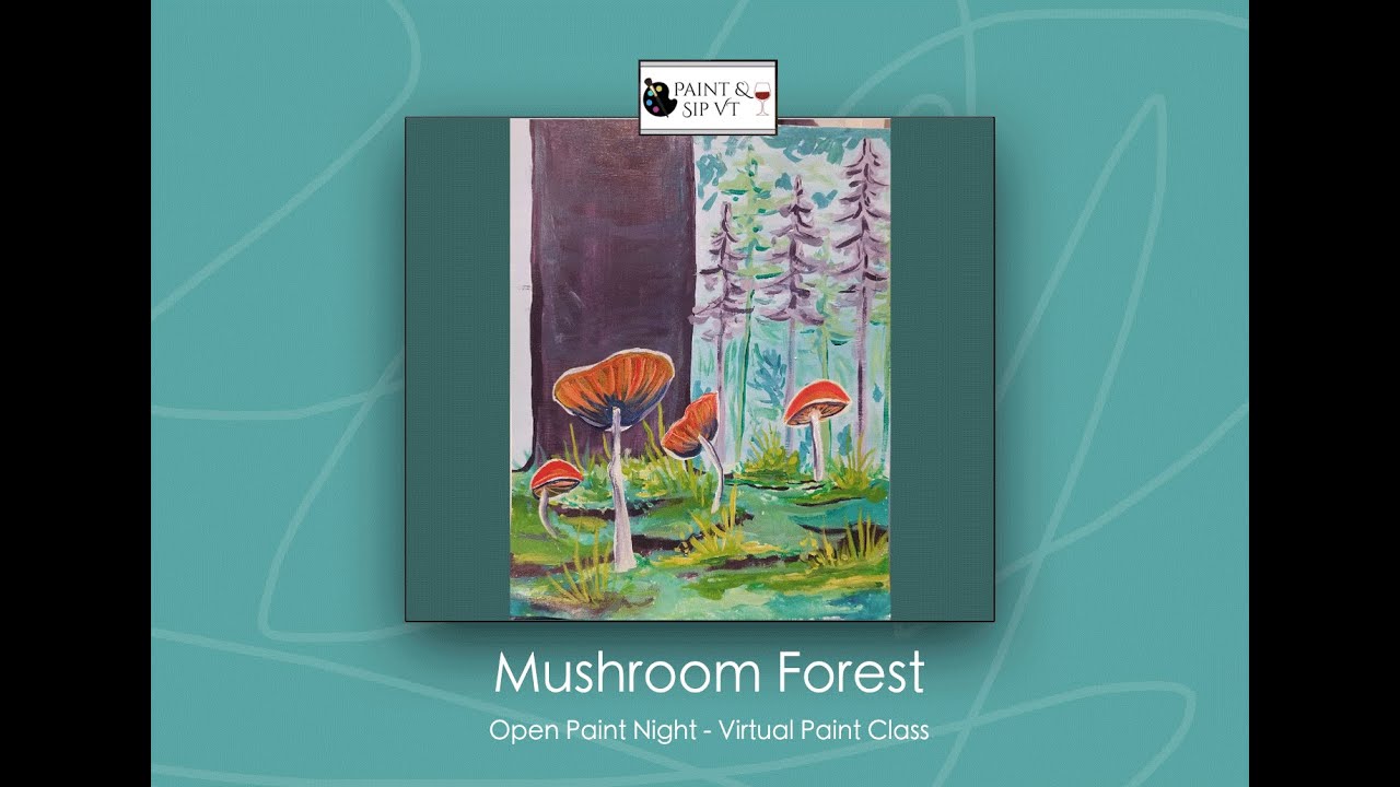 How to Paint a Mushroom Forest - Easy Acrylic Painting Tutorial for Beginners
