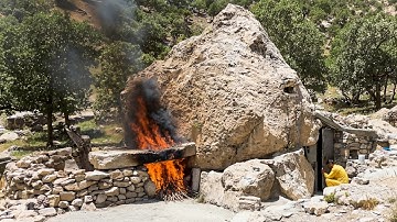 I Built A Shelter That Could Last For A Thousand Years In 3 Days - Cave With Fireplace, DIY, ASMR