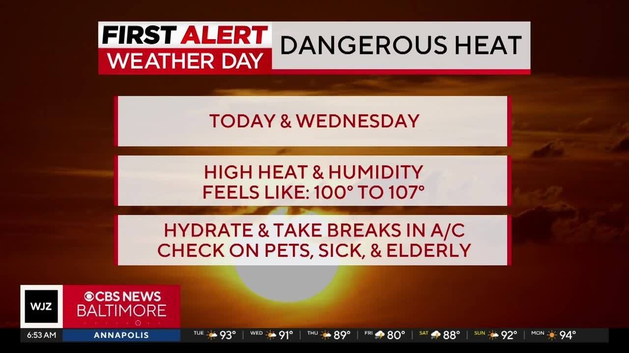 Dangerous heat in Maryland through Wednesday and other top stories ...