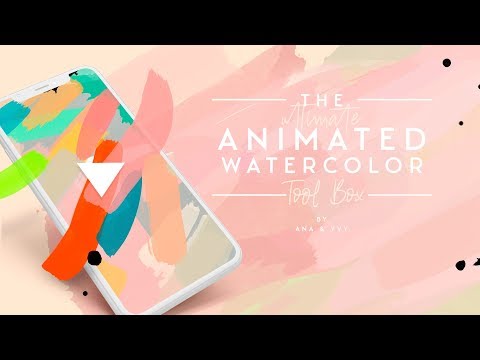 ANIMATED WATERCOLOR Paint Strokes for your next Illustration or Handlettering project!