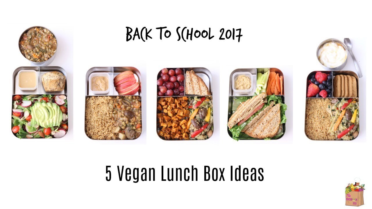 Vegan Meal Prep/School or Work Lunch Box Ideas | The Mushroom Den - YouTube