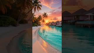 Nature created its masterpiece here 🌴✨ #Maldives #NatureShorts #Paradise #Travel