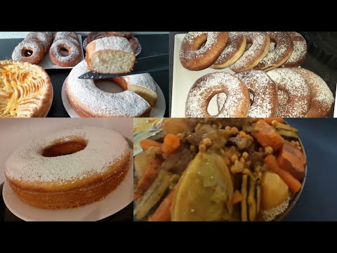 recette-rif//-couscous-simple-et-rapide-beignets-inratable-et-gâteau-au-citron-délicieux-👌