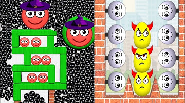 🫥 Hide ball brain teaser 🆚 Draw to Smash logic puzzles Gameplay