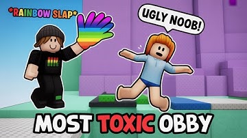 BEATING TROLLS IN THE MOST TOXIC ROBLOX OBBY..(Slap Tower)