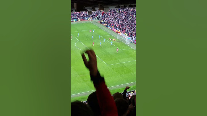 Manchester United winning goal against City from the stadium 2023