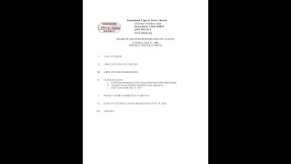 May 27 2025 Kennebunk Light and Power District Board of Trustees Meeting