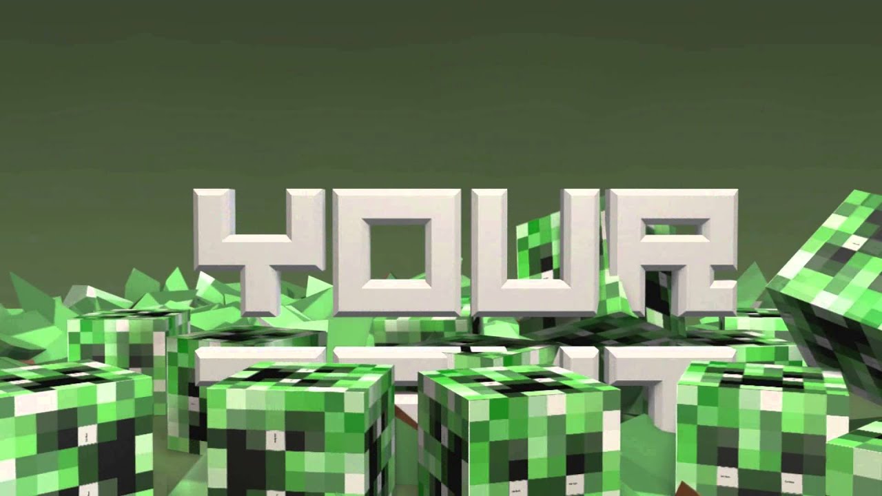 Minecraft 3D Intro - Cinema 4D Free Gfx Intro Templates 044 - YouTube.