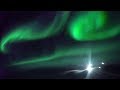 NORTHERN LIGHTS From Airplane Window 4K
